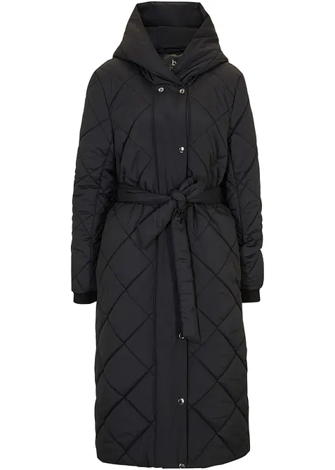 Leichter Steppmantel in schwarz von vorne - bonprix