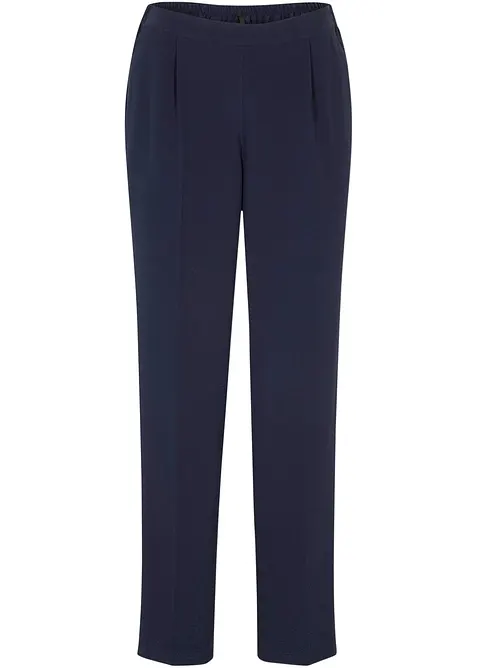 Schlupfhose mit Bügelfalte in blau von vorne - bonprix