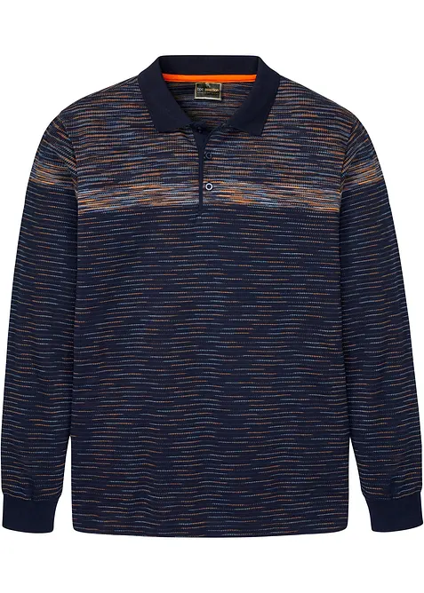 Poloshirt aus reiner Bio-Baumwolle in blau von vorne - bonprix