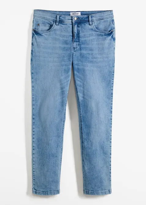Regular-Fit-Jeans, Straight in blau von vorne - bonprix