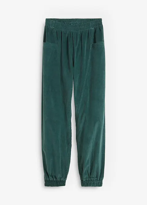 Cordhose aus Baumwoll-Mix in grün von vorne - bonprix