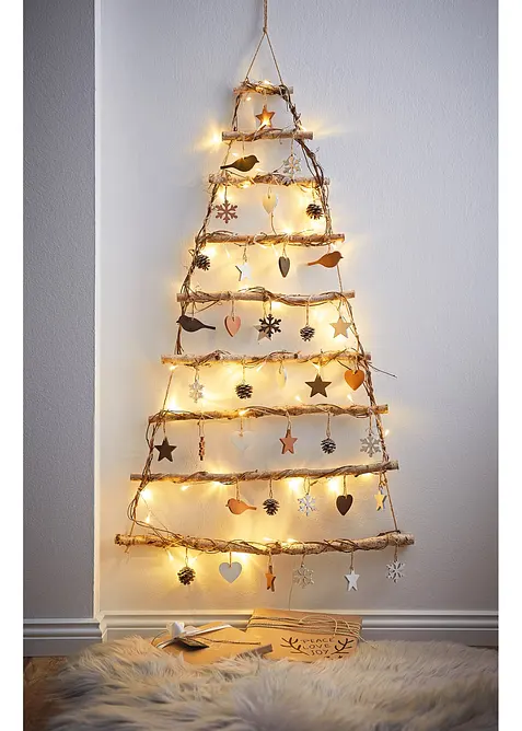 LED-Wanddeko im Weihnachtsbaum-Design in beige - bonprix