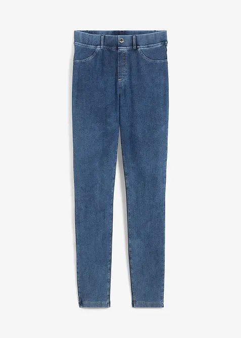 Leggings in Jeansoptik in blau von vorne - bonprix