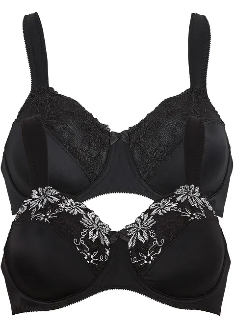 BH (2er-Pack) in schwarz - bonprix