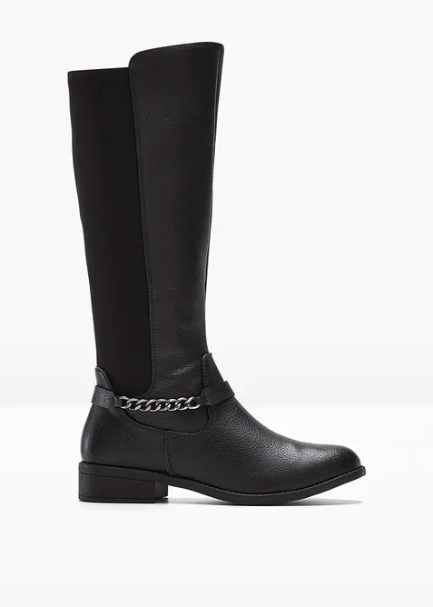 Stiefel in schwarz von vorne - bonprix