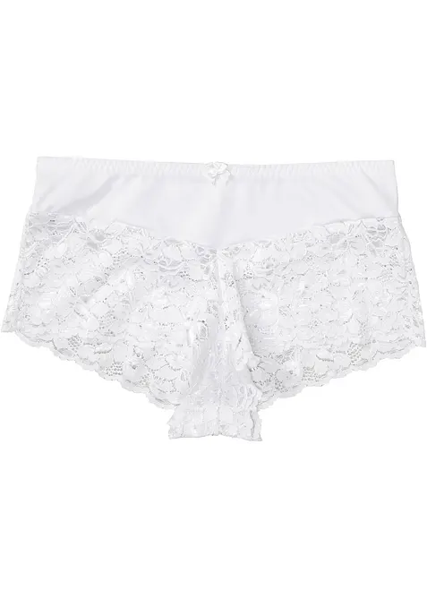 Maxipanty mit Spitze in weiß von vorne - bonprix