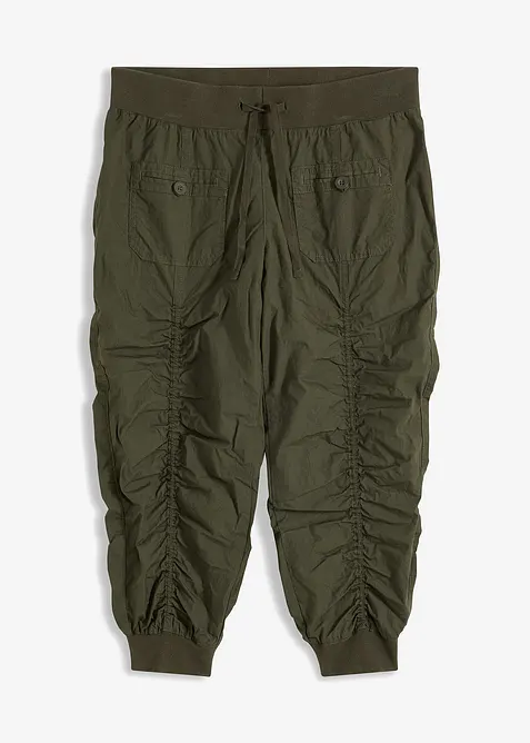 Bequeme Capri-Hose in grün von vorne - bonprix