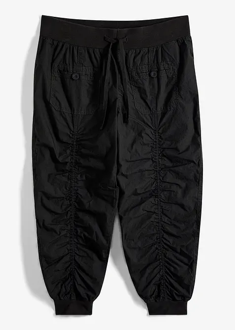 Bequeme Capri-Hose in schwarz von vorne - bonprix