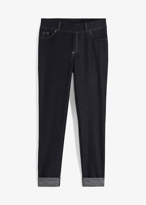 Leggings in Jeansoptik in schwarz von vorne - bonprix