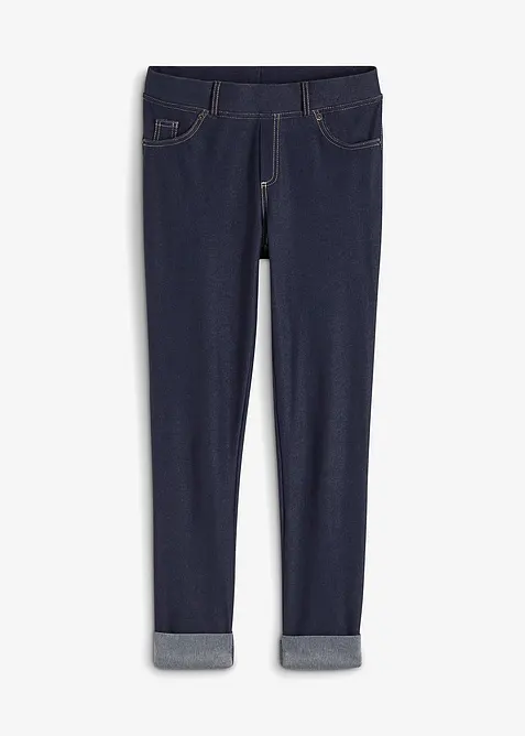 Leggings in Jeansoptik in blau von vorne - bonprix