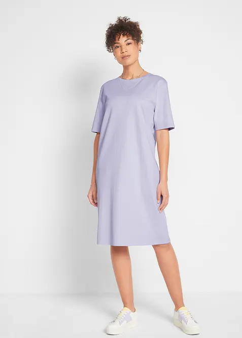 Shirtkleid (2er-Pack) in lila von vorne (Totalaufnahme) - bonprix