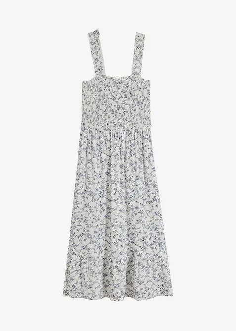 Trägerkleid aus Viskose-Mix in weiß von vorne - bonprix