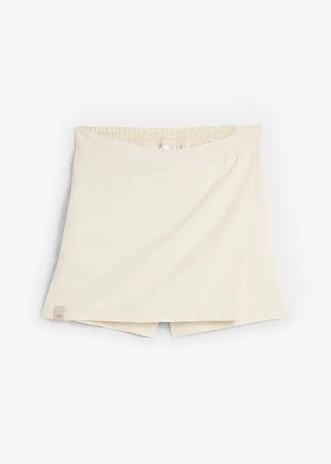 Hosenrock aus luftigem Leinen-Mix in beige von vorne - bonprix