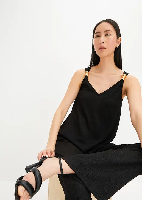 Shirt-Top in schwarz von vorne (im Anschnitt) - bonprix