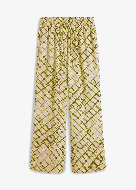 Palazzo-Hose in grün von vorne - bonprix