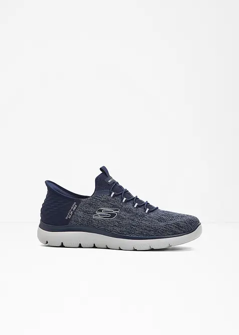 Skechers Komfort-Slip-In-Sneaker mit Memory Foam in blau von vorne - Skechers