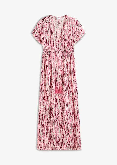 Maxikleid aus fließender Viskose in lila von vorne - bonprix