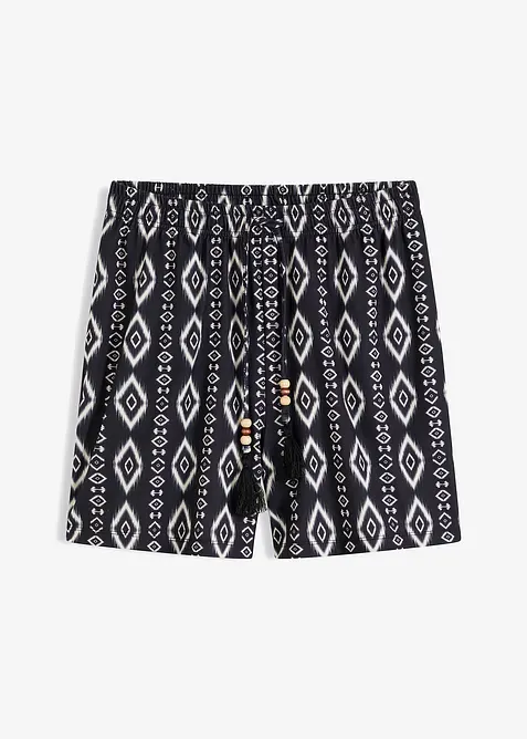 Jersey-Shorts mit Bequembund in schwarz von vorne - bonprix