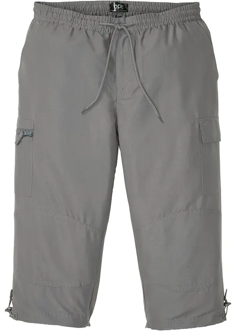 3/4-Hose aus Mikrofaser in Regular Fit in grau von vorne - bonprix