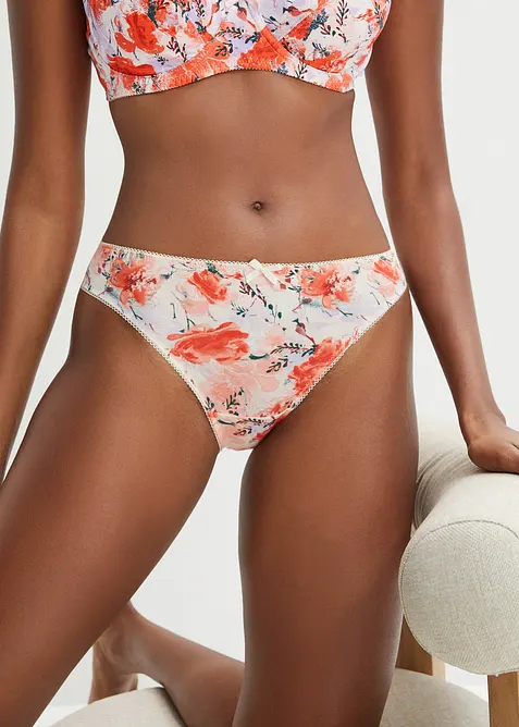 Slip mit Bio-Baumwolle (5er Pack) in pink von vorne - bonprix