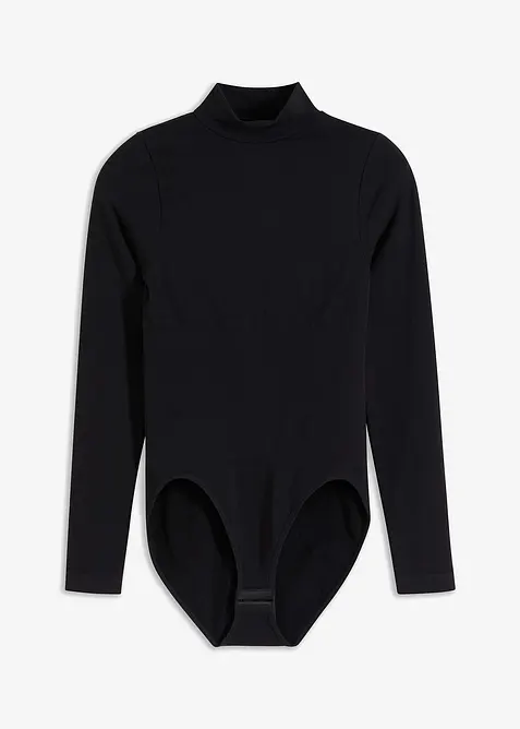 Medium Langarm Shape-Body Seamless in schwarz von vorne - bonprix