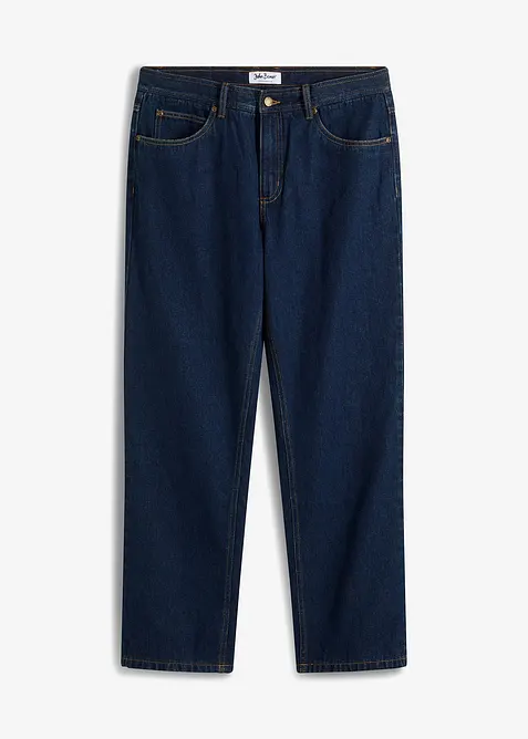 Thermo Classic-Fit Jeans mit kuscheligem Flanellfutter, Straight in blau von vorne - bonprix