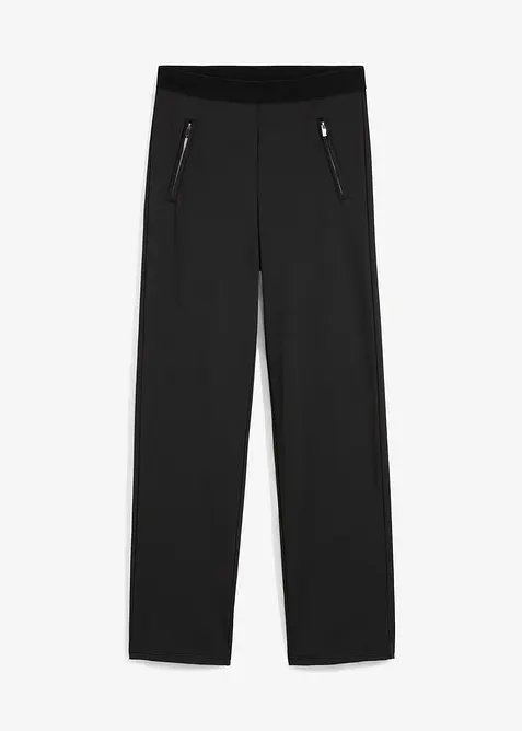 Thermo-Stretchhose in schwarz von vorne - bonprix