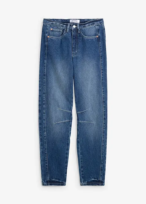 Mom Jeans High Waist in blau von vorne - bonprix