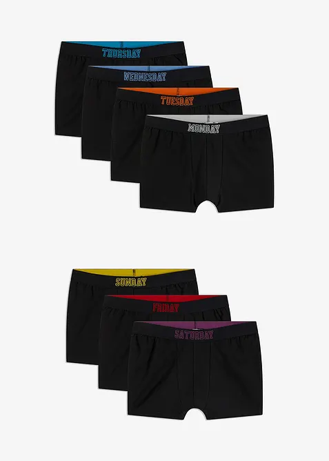 Boxershorts (7er Pack) in schwarz von hinten - bonprix