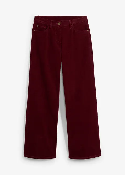Marlene-Cordhose aus Baumwoll-Mix in rot von vorne - bonprix