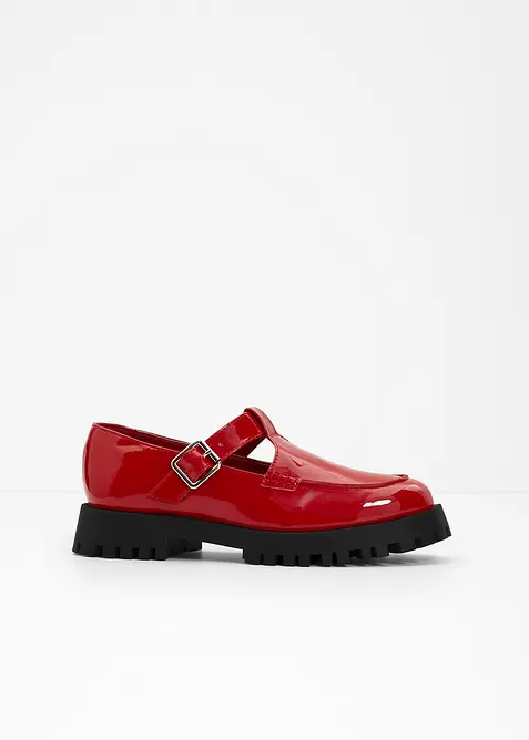 Chunky Loafer mit Cut-Outs in rot - bonprix