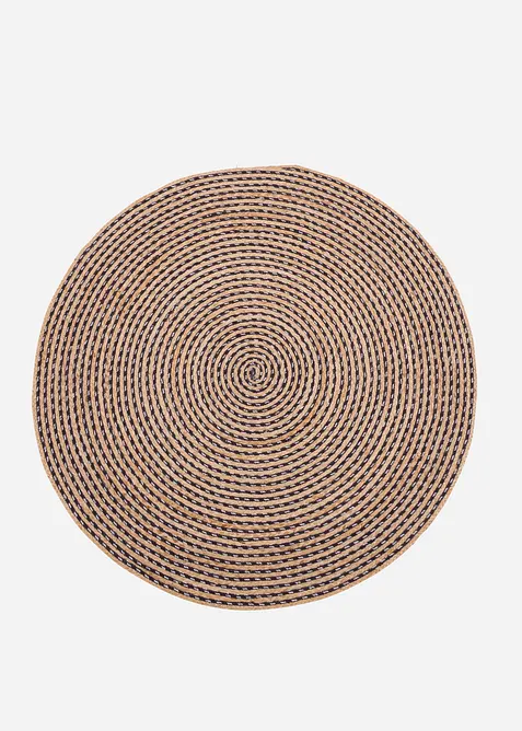 Runder Kelim-Teppich in beige von vorne - bonprix