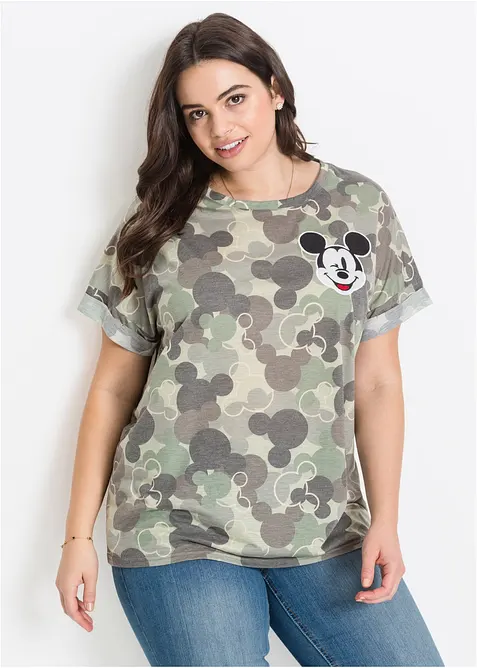 Shirt in grün von vorne (im Anschnitt) - Disney