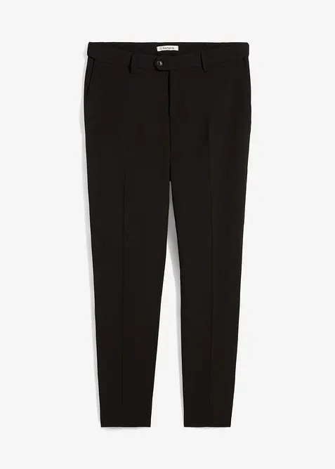 Slim Fit Anzugshose, Straight in schwarz von vorne - bonprix