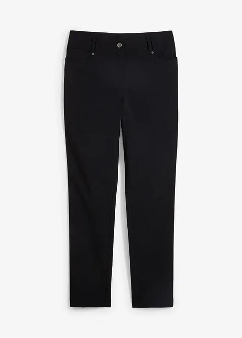 Stretch-Hose mit Bequembund in schwarz von vorne - bonprix