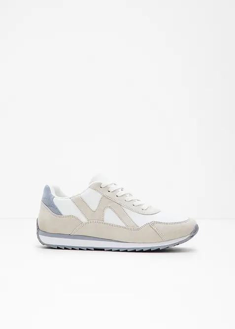 Sneaker mit Profilsohle in weiß von vorne - bonprix