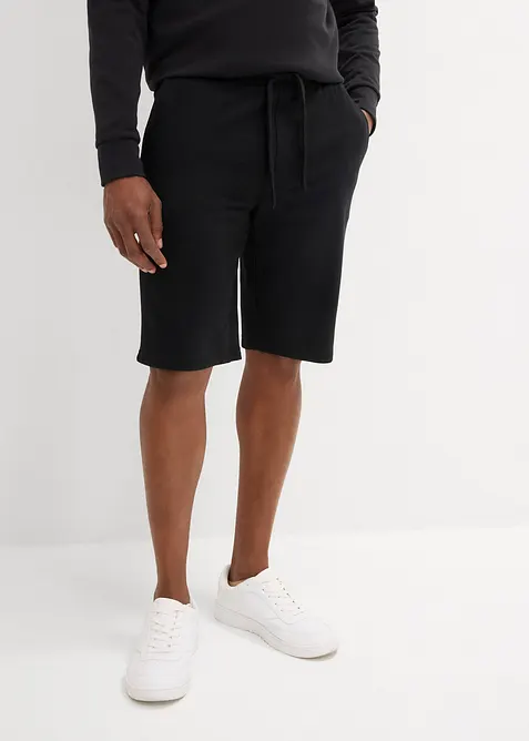 Sweat-Bermuda in Regular Fit (2er Pack) in grau von vorne - bonprix