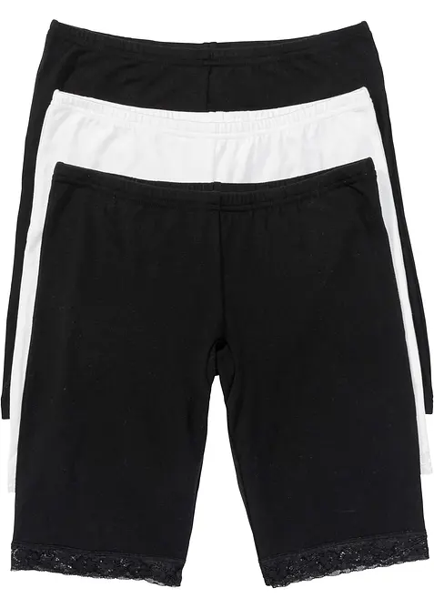 Lange Damen-Boxer aus weichen Material im Vorteilspack in schwarz - bonprix