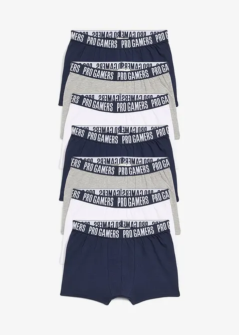 Boxershorts (7er Pack) in weiß von vorne - bonprix