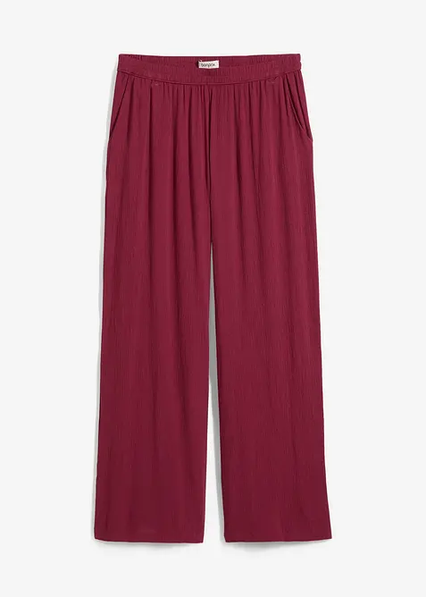 Palazzo-Hose aus softer Viskose in rot von vorne - bonprix