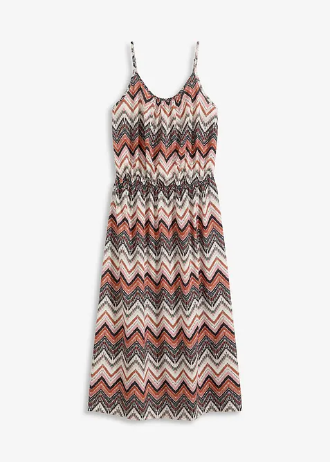 Trägerkleid aus Single Jersey in weiß von vorne - bonprix