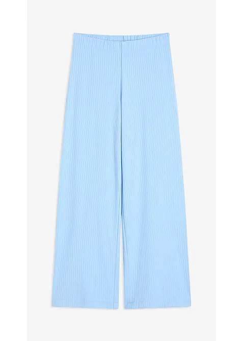 Palazzo-Hose mit Bequembund in blau von vorne - bonprix