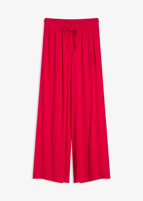 Weite Hose aus feiner Viskose in rot von vorne - bonprix