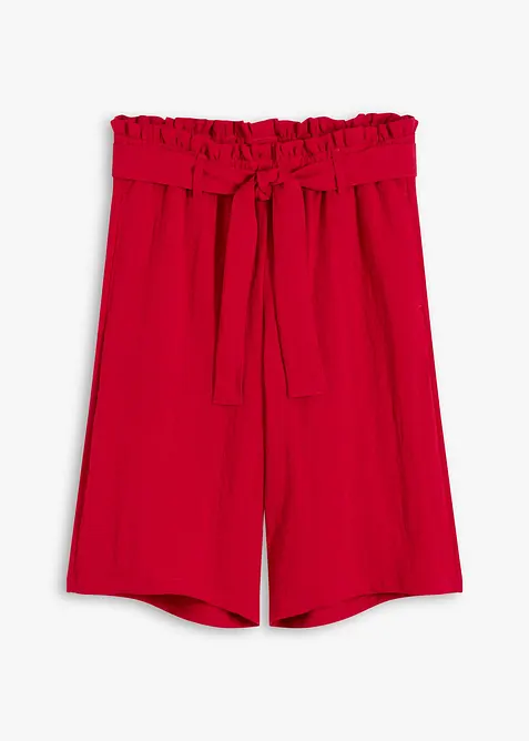 Schlupf-Bermuda aus Viskose-Mix in rot von vorne - bonprix