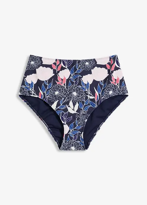 Highwaist-Bikinihose in blau von vorne - bonprix