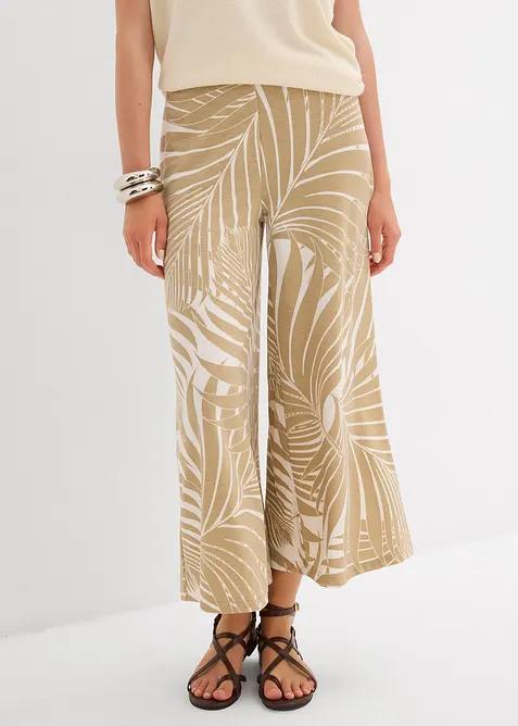 Culotte aus softem Viskose-Mix in weiß von vorne - bonprix