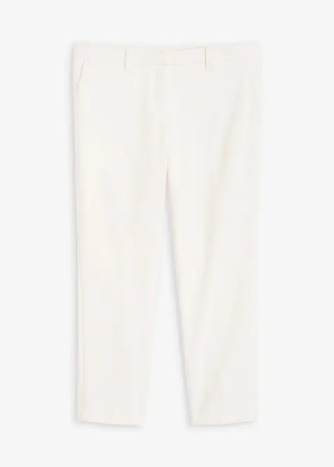 7/8-Hose aus Baumwoll-Stretch in weiß von vorne - bonprix