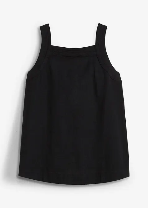 Blusentop aus softem Viskose-Mix in schwarz von vorne - bonprix