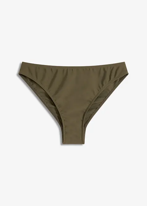 Bikinihose mit hohem Beinausschnitt in grün von vorne - bonprix