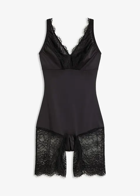 Shape Body mit Bein und mittlerer Formkraft in schwarz von vorne - bonprix